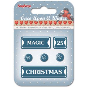Elementy metalowe Scrap Berry's Ramki Once Upon a Winter 3, 6szt